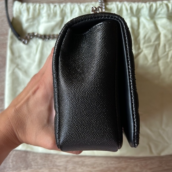 Burberry Small Lola Quilted Check Leather Shoulder Bag Black - Picture 6 of 12